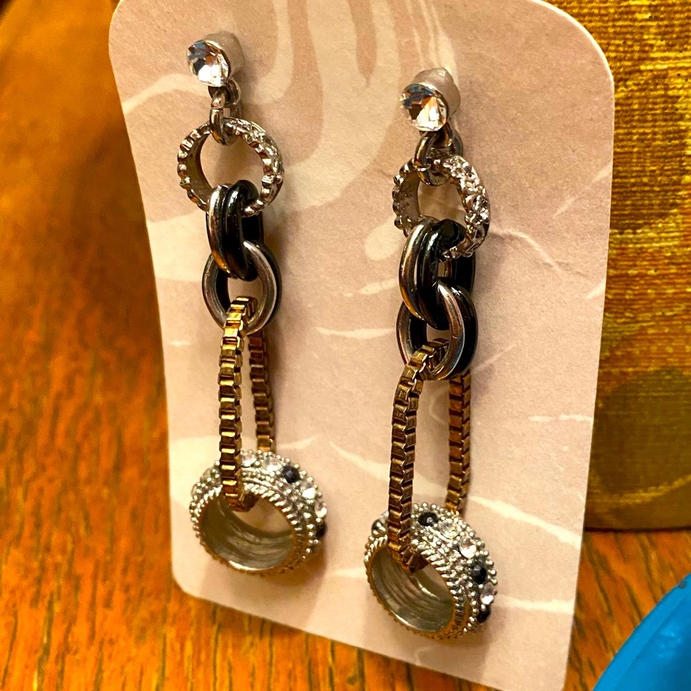 🖤 Chainlink Mixed Metal Earrings 🖤